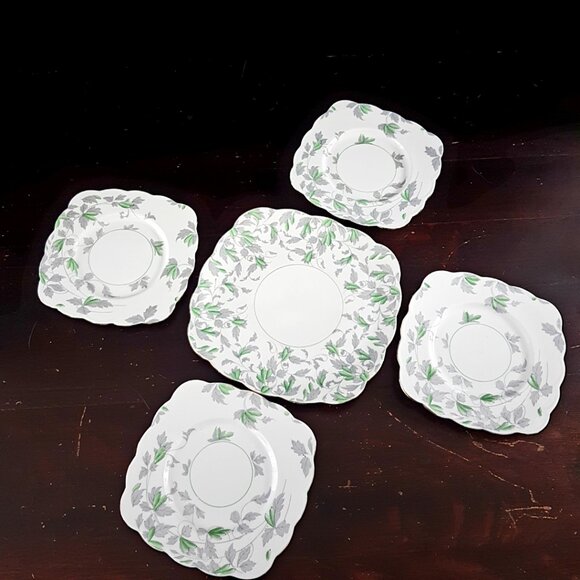 5-Piece English Bone China Serving Set by Royal Grafton - 1940s Afternoon Tea - Picture 2 of 10